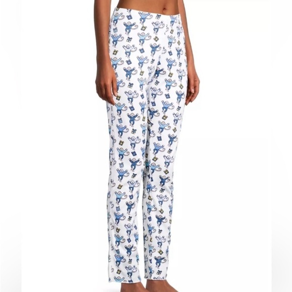 Roller Rabbit Monkey Nights 100% Cotton Pajama Set L Luxury Monkey Novelty Print - Picture 5 of 16